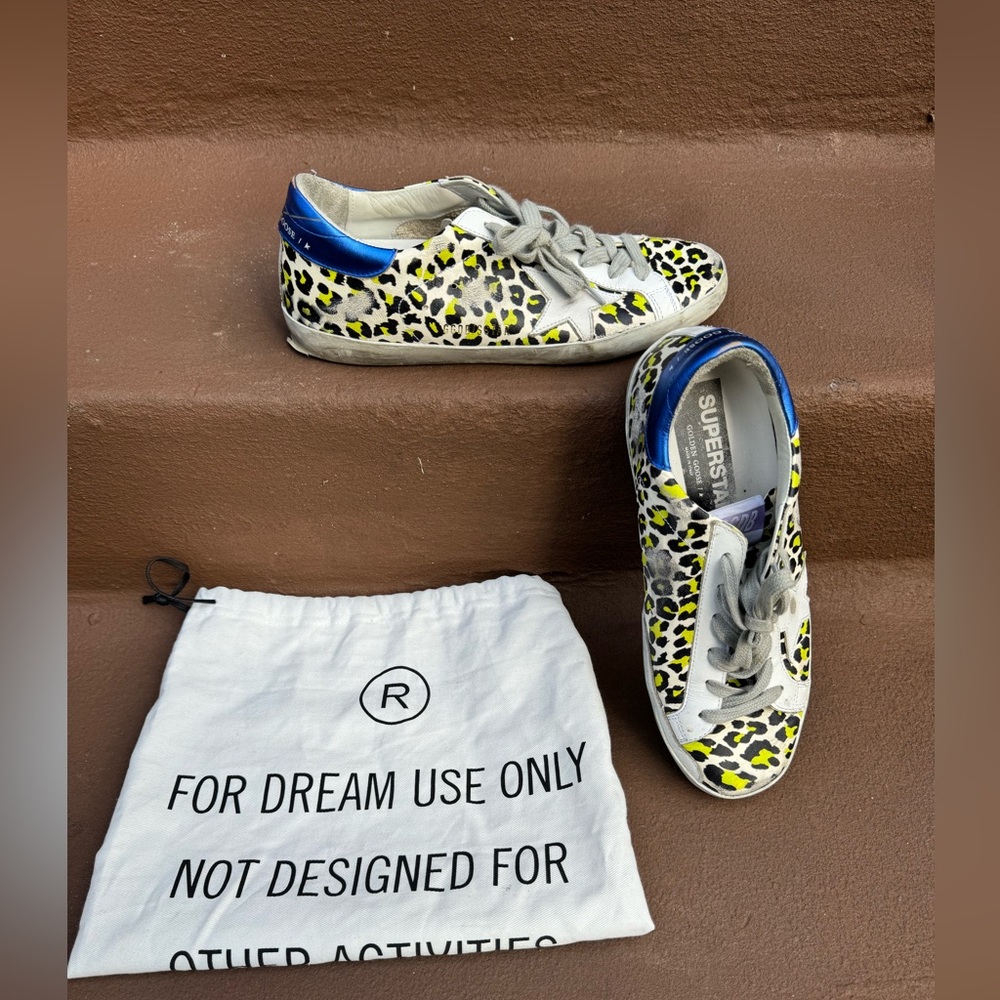 Golden Goose 39 Blue/Green Leopard print